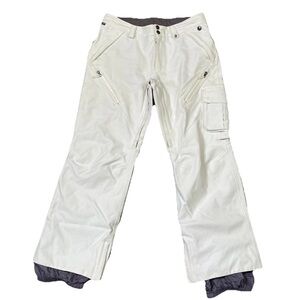 Burton Men’s L GORE-TEX Snowboard Ski Pants White Waterproof
